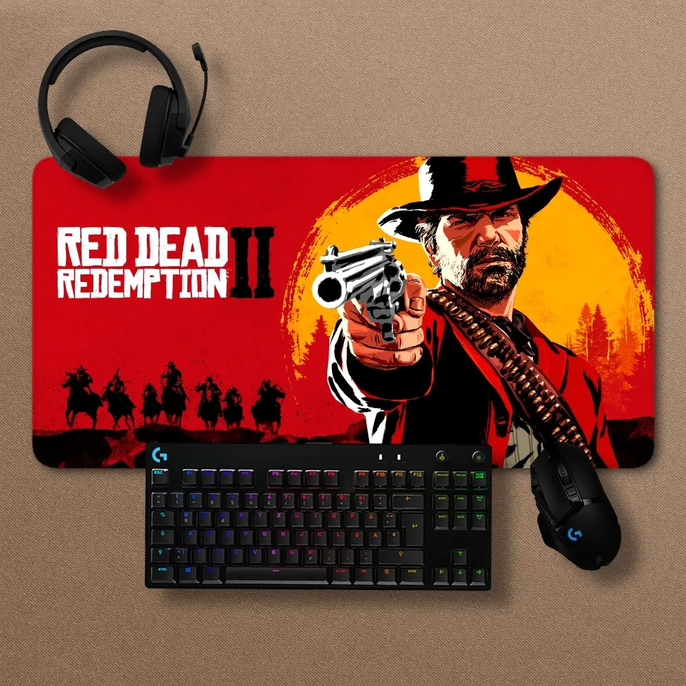 Red Dead Redemption 2. Antypoślizgowa podkładka pod mysz Lockedge Office Student Gaming Zagęszczona duża poduszka do pisania