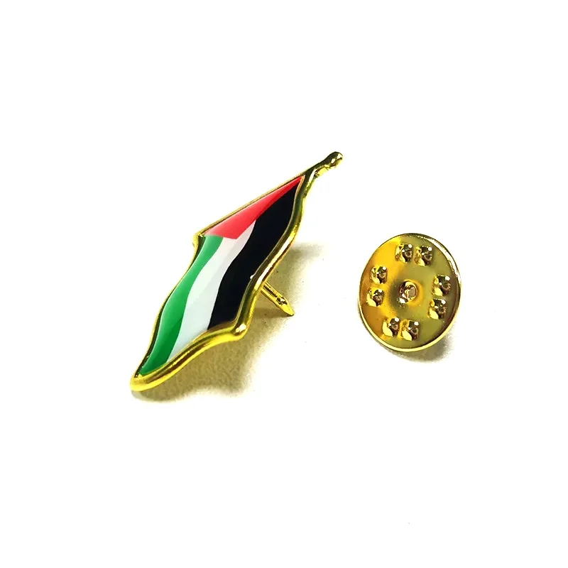 3Pcs YILUOCD Palestine Flag Metal Enamel Pin National Country Flag Brooch Personality Lapel Badge Patriotic Souvenir Accessories Suit Jacket Jewelry Gift - view 2