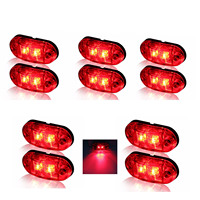 10PCS LED Side Marker Indicator Lights Front Rear Tail Clearance Lamp DC 12V-24V Universial for Bus Truck Lorry Trailer Boat Car