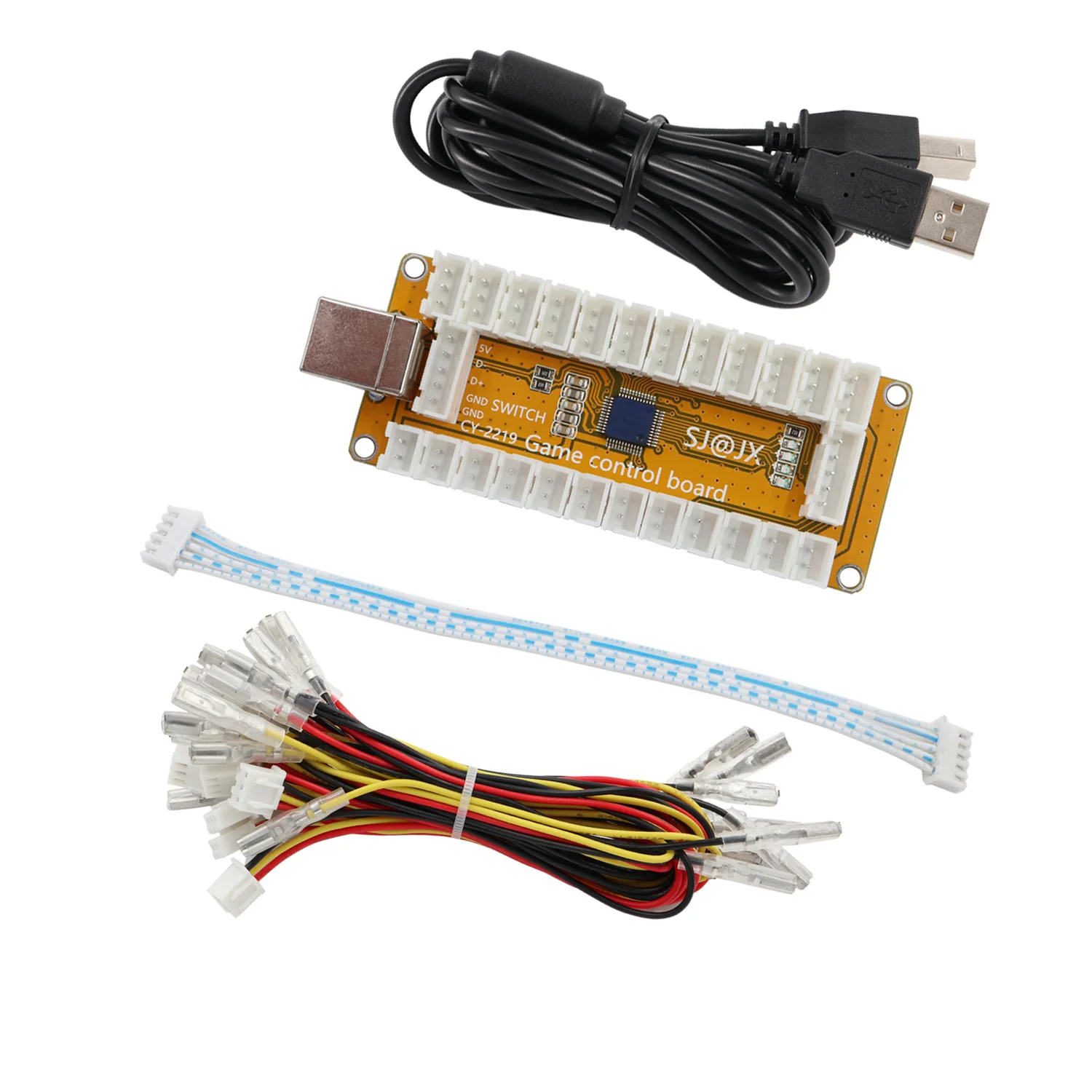 SJ@JX USB Encoder Zero Delay Gamepad Led Gare control board PS3-PC/S WITCH/Android/XB 360 For Windows CY-2219
