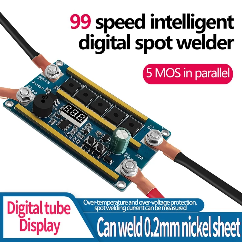 

Z99 Spot Welder 1500A 0.1-0.2Mm Spot Welding MOS 18650 Lithium Battery Welding Control Panel