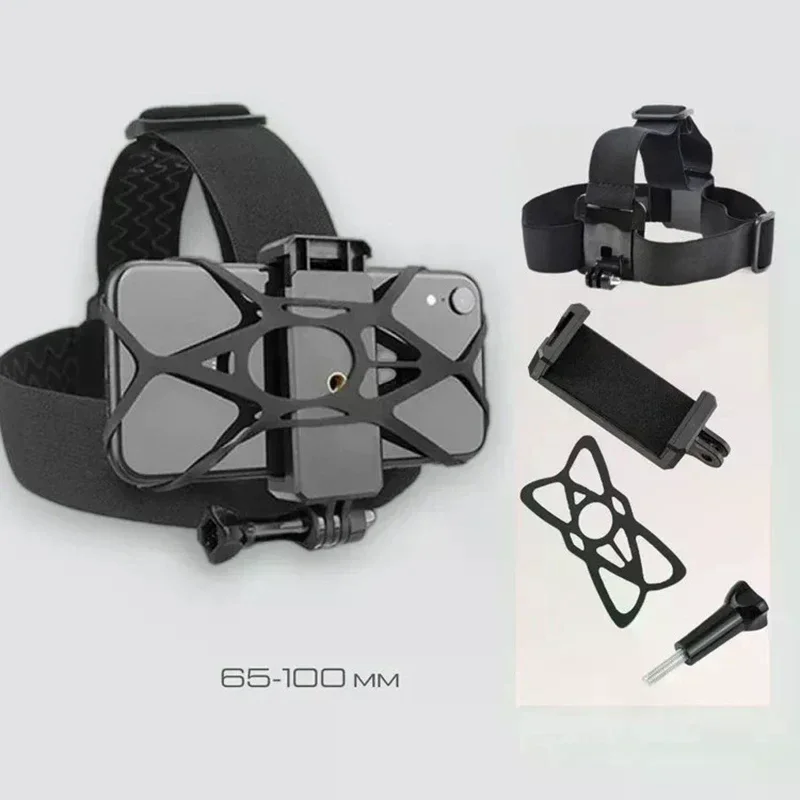 

Head Mounted Phone Holder First Person View Headband Body Mount for Smartphones Action Camera