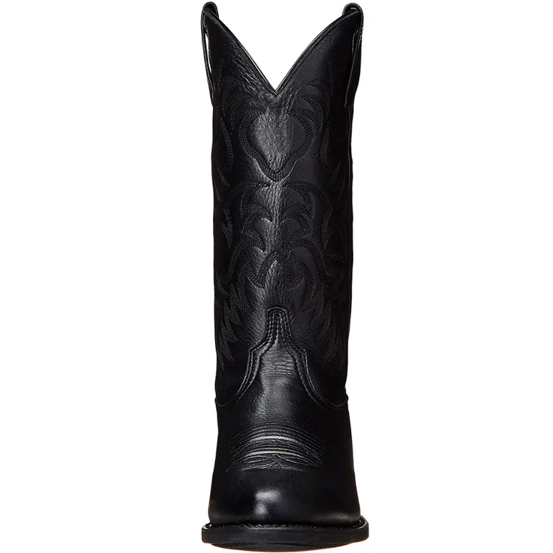 Handmade Men Cowboy Boots Embroidery Western Boots Pointed-toe Mid-calf Male Boots New Slip on Men Riding Boots Zapatos Hombre