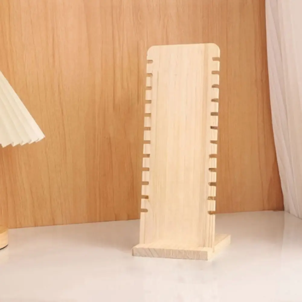 Colares em forma de L cavalete vitrine nogueira madeira moda colar de madeira quadro jóias coleção rack