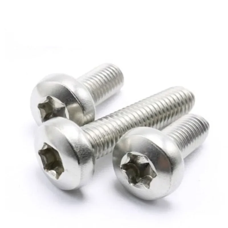 5pcs-50pcs GB2672  torx pan head screw M1.4 M1.6 M2 M2.5 M3 M4 M5 M6 M8 304 Stainless Steel Six-Lobe torx Round Head Screws