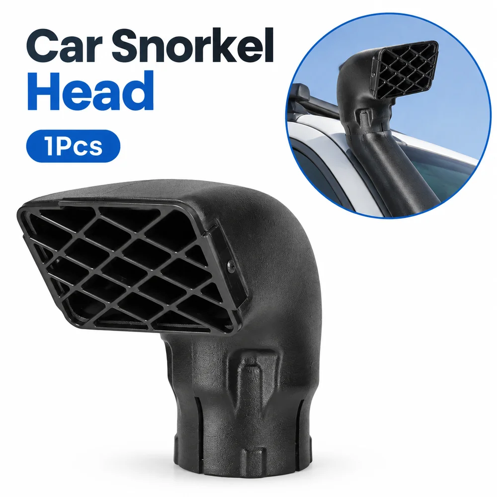 1Pcs 3.0in/3.5in Car Snorkel Head LLDPE UV Resistant Dust Collector Head Compact Lightweight Plastic Universal Snorkel Accessory