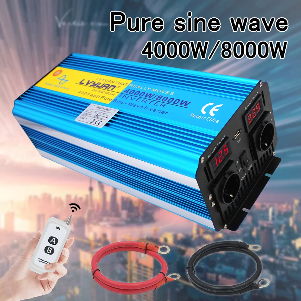 Lvyuan Ev Tipi 4000W 8000W Gün - Pure Sine Wave Inverter incelemesi ve fiyatı