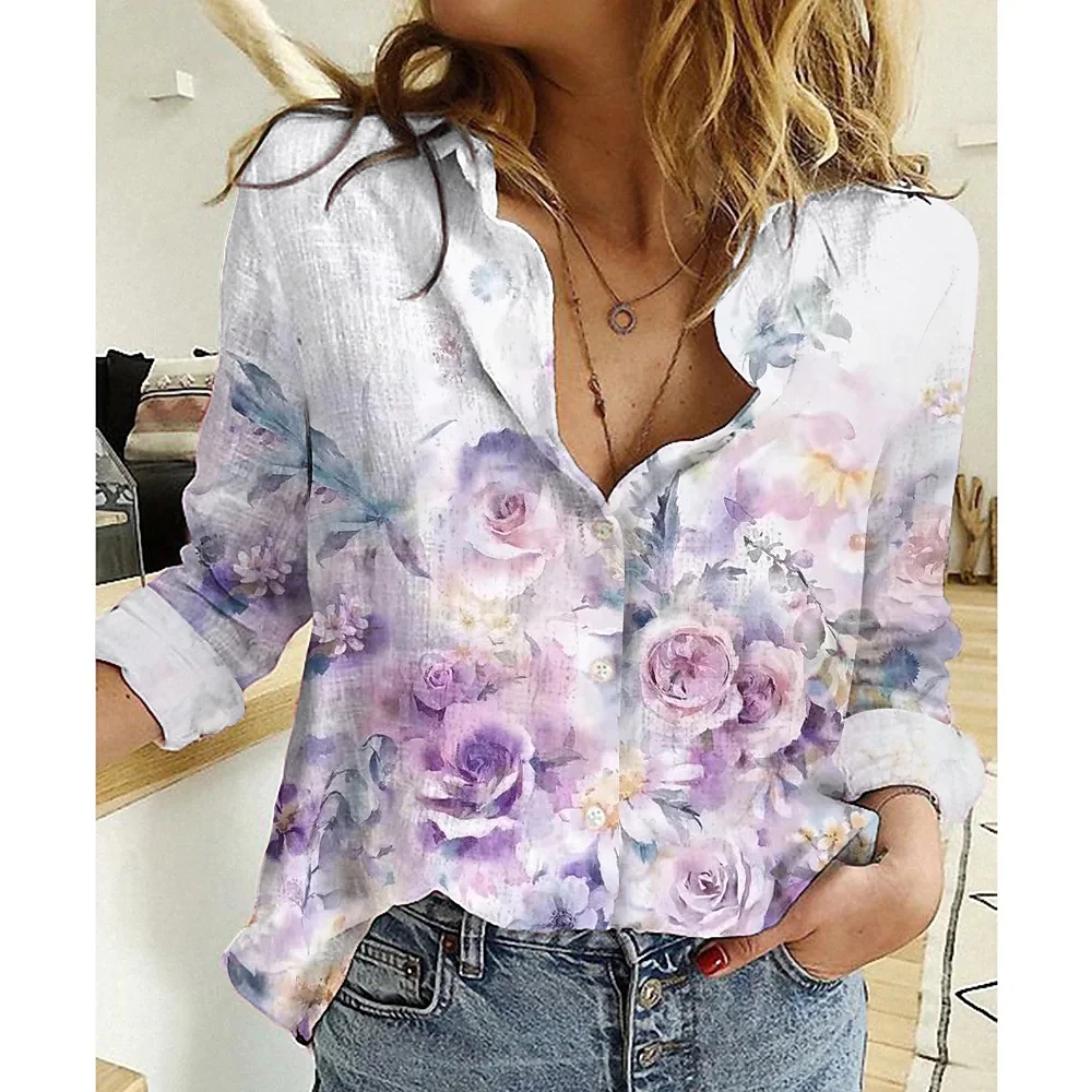 Temperament Loose Blouse Woman Long sleeve Casual Woman Shirt Elegant  Woman Blouse Weekend Fashion Top