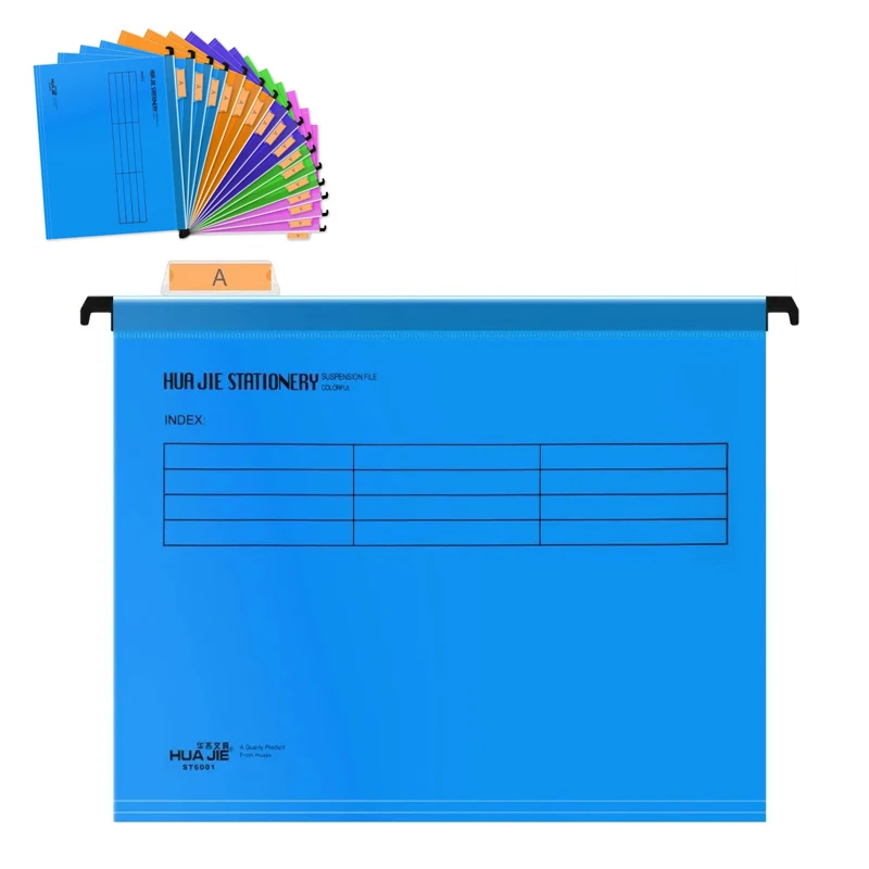 

A4 Quick Labor Folder PVC Suspended Type A4 Suspension Files with Hook Hanging File Folders Colors for Home Office Organization