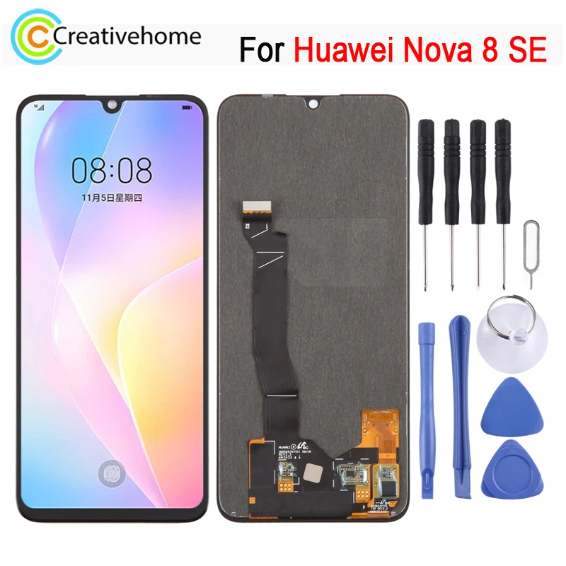 

ЖК-экран для Huawei Nova 8 SE 6,53 ''OLED, ЖК-дисплей с дигитайзером, полная сборка, запасная часть