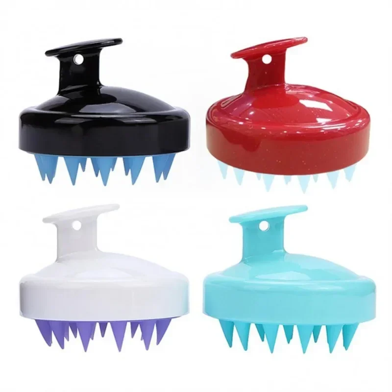 Brosse à shampooing en silicone souple pour cuir chevelu, masseur de cheveux, peigne de bain propre, beauté et santé