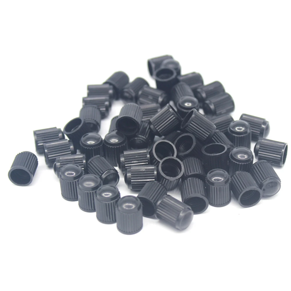 50pcs Plastic Universal Car Wheels Tire Valve Air Dust Cover Car Wheels Tire Valve Stem Cover Auto Exterior Accessories