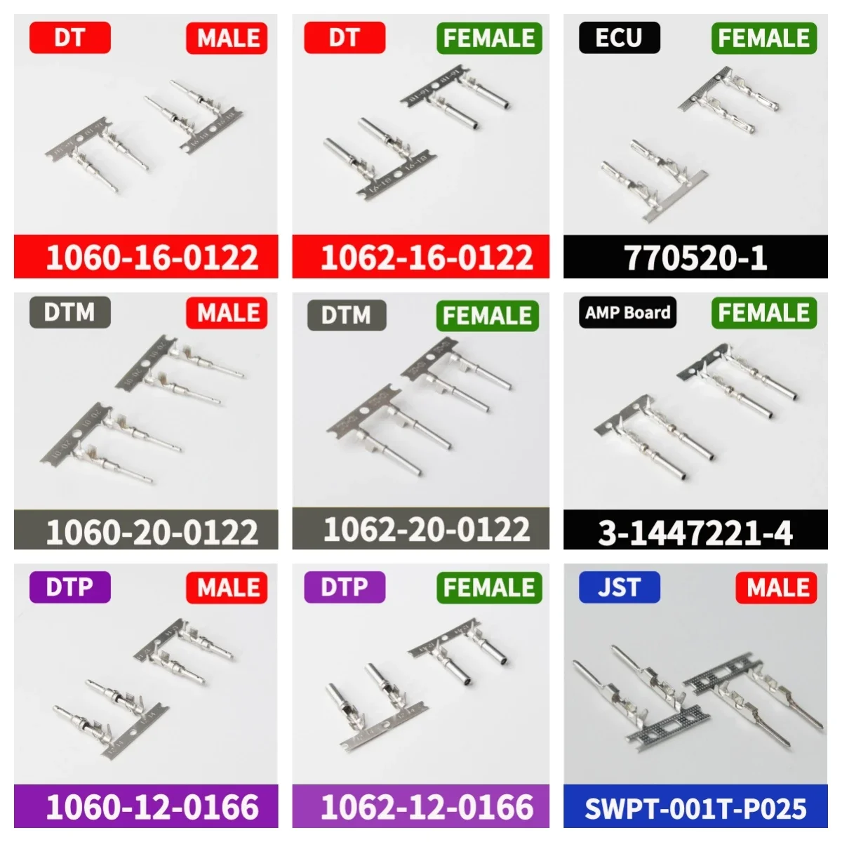 

100/500/1000/5000 PCS Automobile Connector Terminal Waterproof JST/DT/DTM/DTP/JST/AMP/Delphi/ECU Pins 3-1447221-3 770520-1 JWP