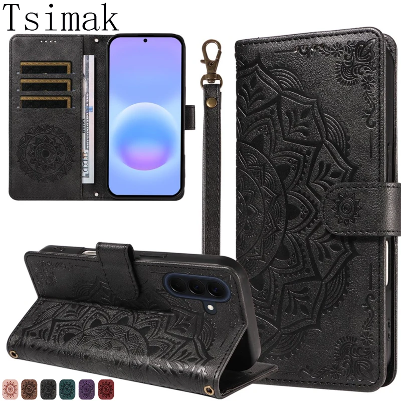 Funda For Samsung A57 Case Leather Cover for Samsung Galaxy A17 A27 A37 A57 A16 A26 A36 A56 A 57 5G Phone Case Flip Wallet Coque