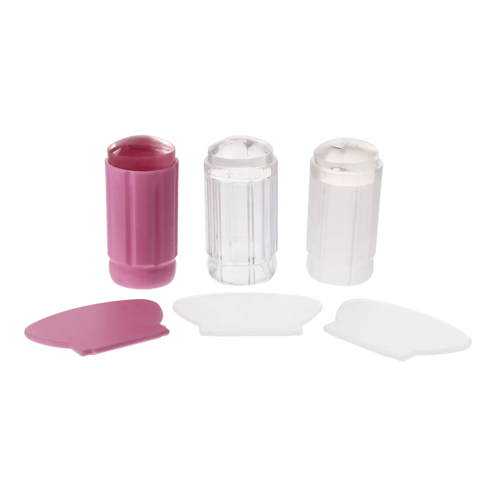 6 Pcs Nail Silicone Stamp Manicure Tool Gel Suite Stamper Kit Silica Printing Transfer Stamping