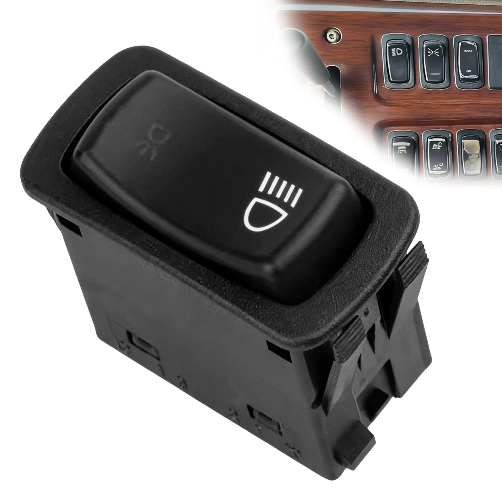 Replacement Headlight Rocker Switch 2 Position 7 Terminal Pin Type for Mack Trucks Fits Part Numbers 1MR4323M42 804142 25169835