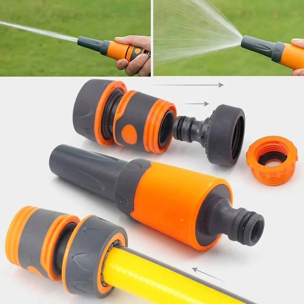 Adjustable Nozzle High Pressure Water Gun 1/2 Inch 3/4 Inch Hose Package Glue Sprinkler For Garden Lawn Watering Car Wash Use