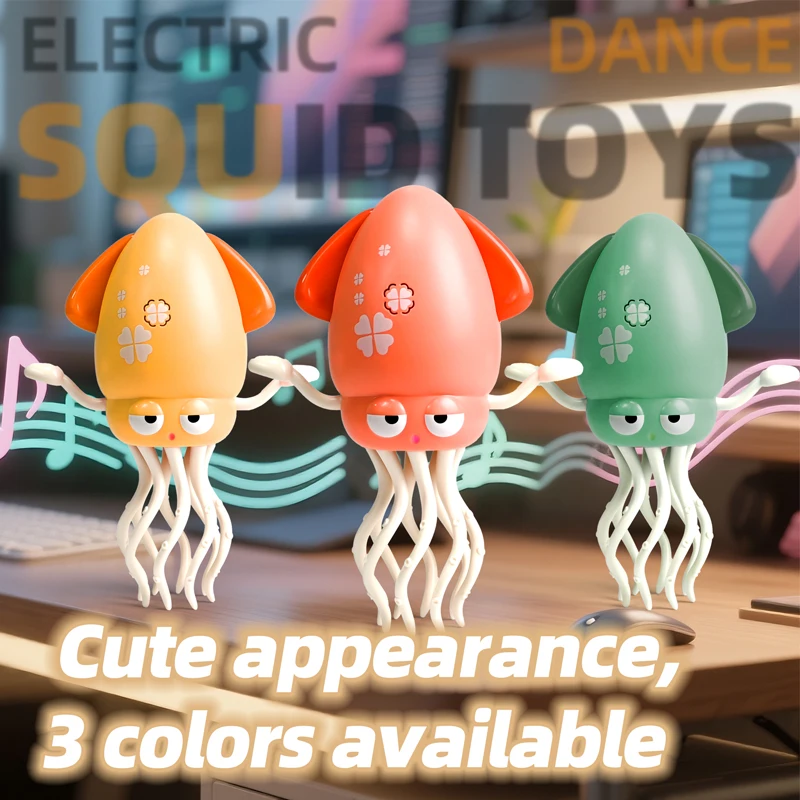Pulpo bailando, juguetes electrónicos para mascotas para niños, desarrollo interactivo de dibujos animados, educación en movimiento, juguete para regalo para niños pequeños