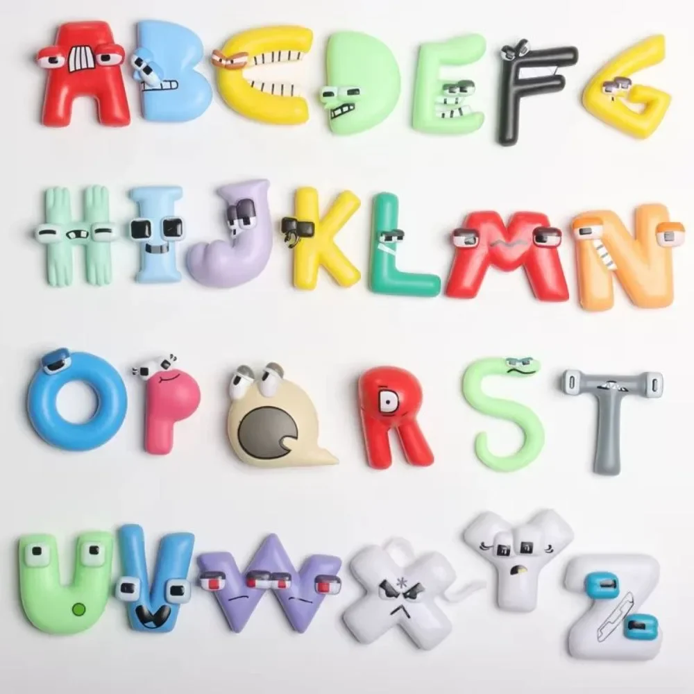 26Pcs Set New Alphabet Lore Model Cartoon Anime Doll Creative Letter A B C Figure Children Figurine Math Educational Toys Gifts