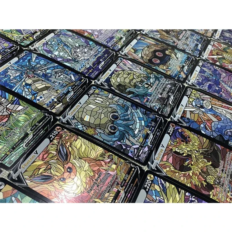 Anime Acg Hot Stamping Craft Flash Card Arceus Psyduck Eevee Bulbasaur Collection Toy Solitaire Christmas Birthday Present