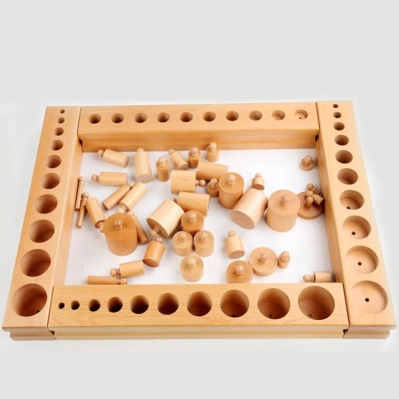 Baby Early Learning Toys Cylindrical Shape Creative Games Sensory Toys Kids Educational Building Blocks Toy Sensorial Game Toy