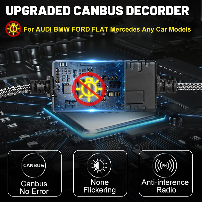 Bullvision H4 H7 LED Canbus H11 H1 H8 H9 9005 HB3 9006 HB4 9012 HIR2 LED Headlight 160W High Power 80000LM 6000K Car Headlam view 5