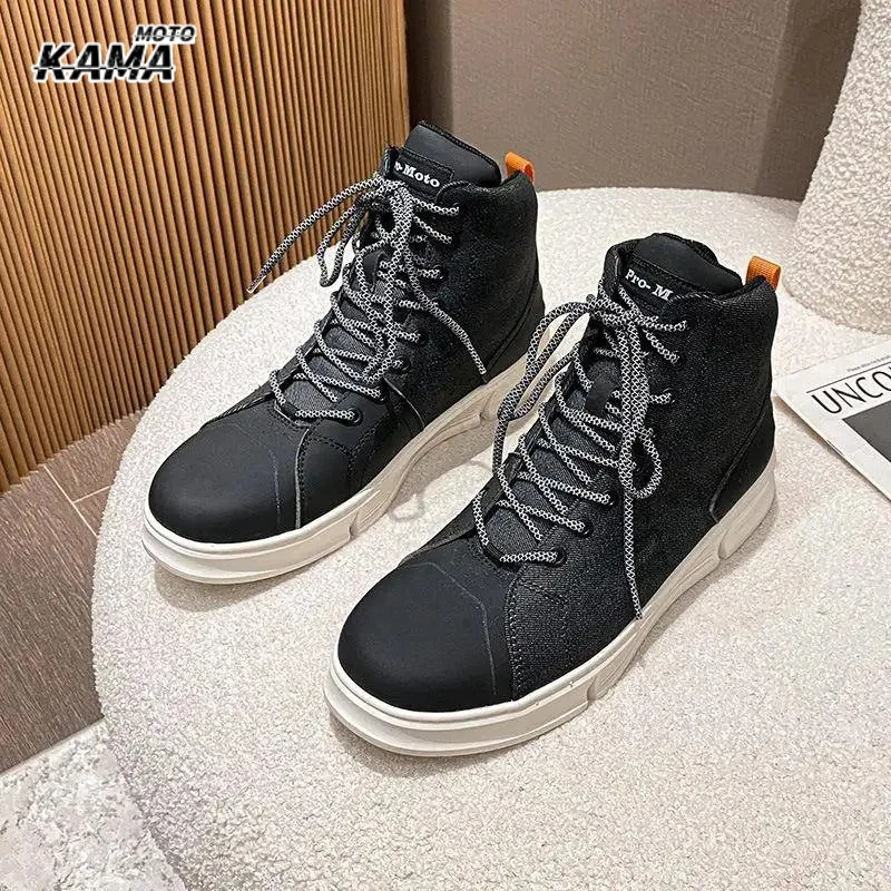 

Motorcycle Boot Breathable for Men and Women, Mid-Calf Outdoor Sports Shoes, Fashionable Moto Boots, Motorcycle Off-Road Shoes