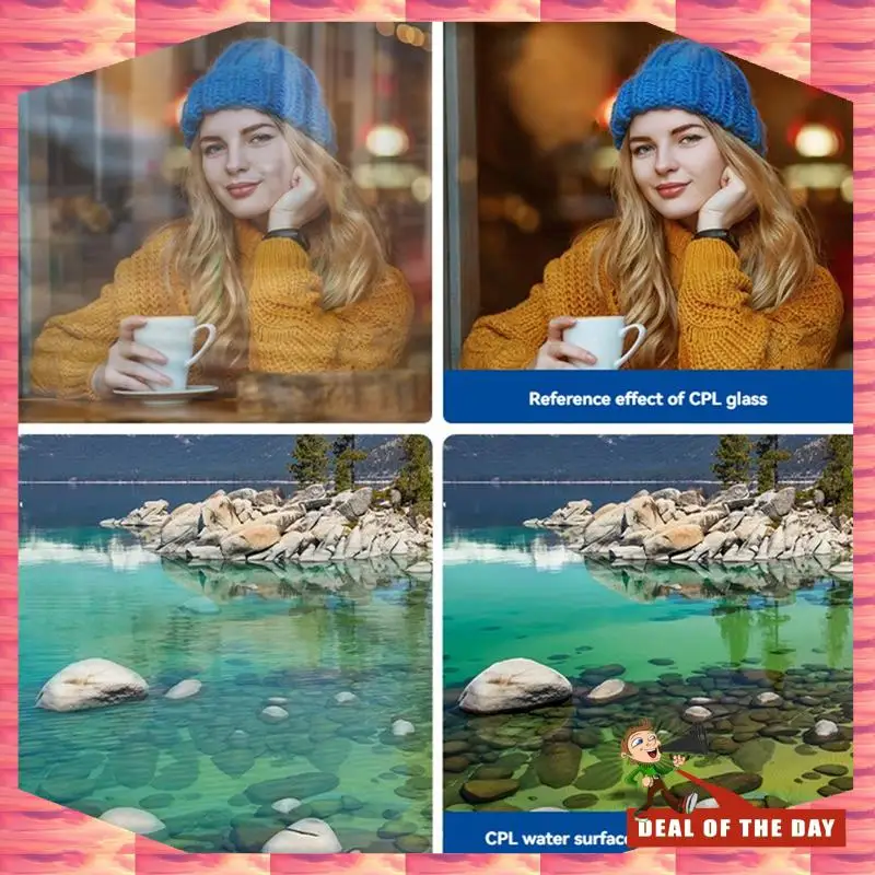 24-Hour Delivery Dreamy Soft Cinematic Effect 77Mm CPL+ Black Diffusion 1/4 Filter Circular Polarizing Glare Reduction For Canon