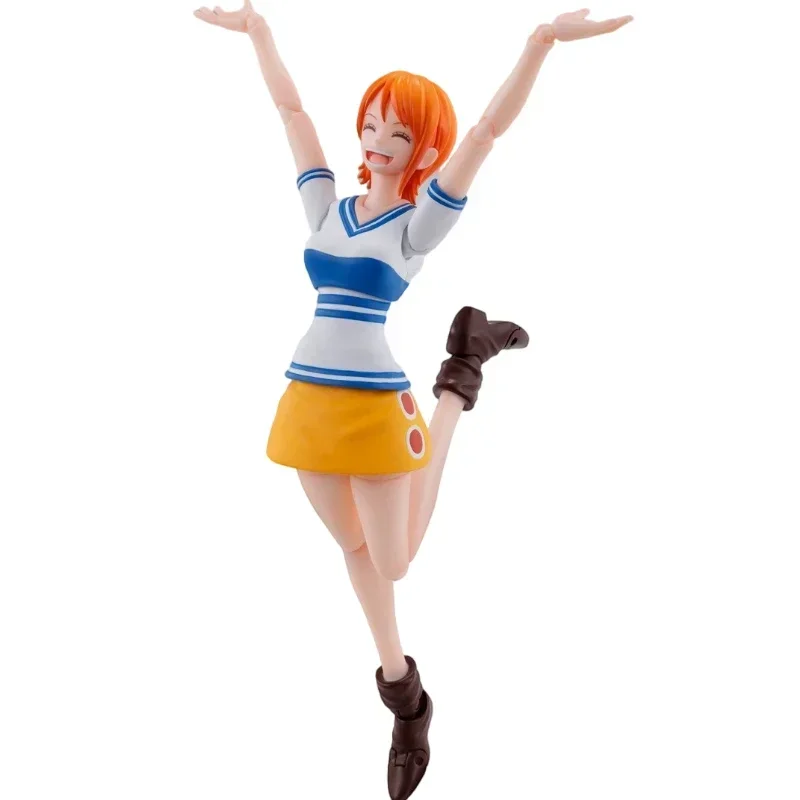 W magazynie oryginalny Bandai One Piece SHF Nami figurki animacja prezenty Model oryginalne kolekcjonerskie Hobby zabawki Anime