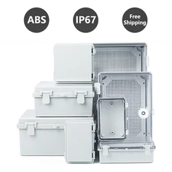 Ip67 Abs Hinged Plastic Enclosure Waterproof Power Electrical Junction Box Waterproof Outdoor Plastic Box Distribution Box