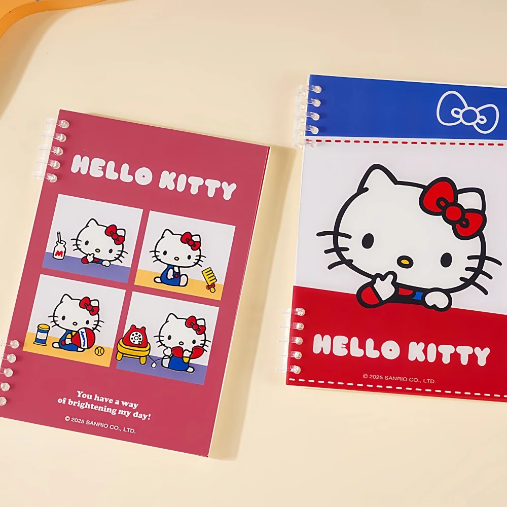 Genuine Sanrio Hello Kitty A5 Notebook Cartoon Horizontal Line Removable Student Books Students School Supplies Women Gifts