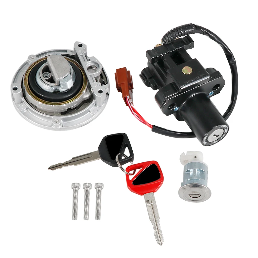 Motorcycle Ignition Switch Seat Lock Key Fuel Gas Cap Set Fit for Honda CB650RAC CBR650RAC2 AC 2024-2025 Years OEM:35010-MKY-LA0
