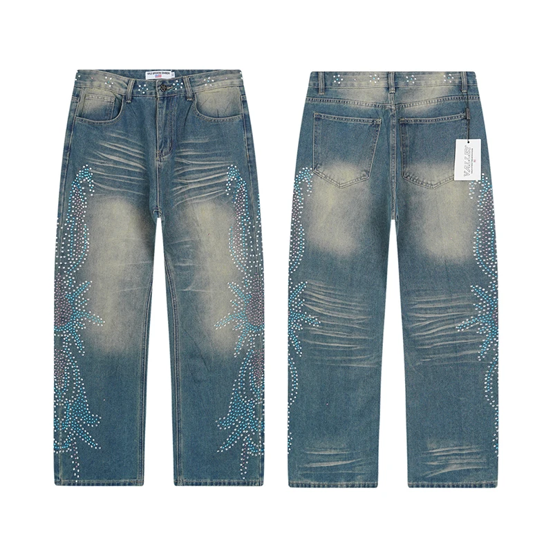 

25SS Vale Forever Men Women High-quality Fashion Jeans with Zipper Pockets Streetwear