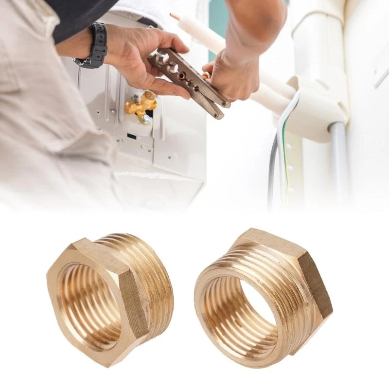 

6 шт. латунные фитинги для труб с наружной резьбой 3/4 дюйма на внутреннюю резьбу дюйма, переходник-редуктор для труб, для