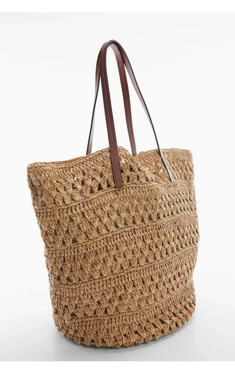 Weave Tote Bag Large Capacity Summer Beach Straw Handbag and Purse Female Bohemian Shoulder Bag for Women 2024 Ladies Travel Bag