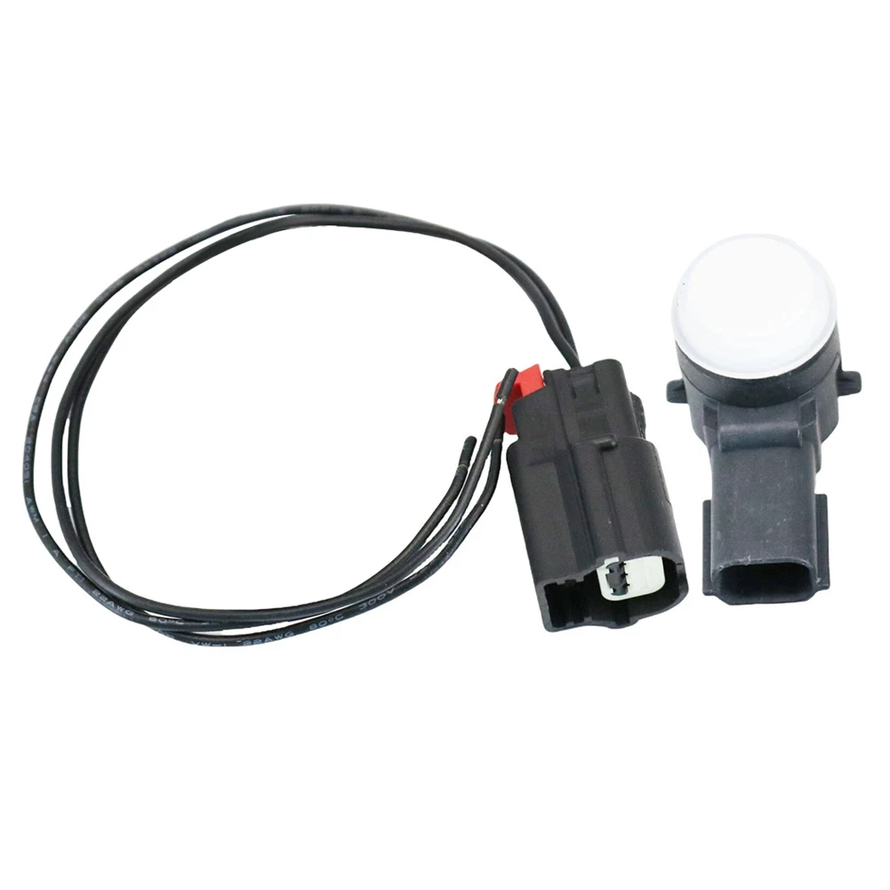 Parking Assist Sensor with Connector White Reversing Sensor and Connector Compatible for GMC Sierra 1500/2500 HD/3500 HD/Yukon/Yukon XL 2015-2017 Replace 23428268/52050134/84153946 4PCS