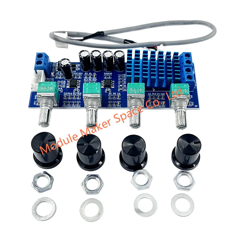 XH-M577 لوحة مضخم رقمي ثنائي القناة - TPA3116D2 وحدة صوت فئة D 80 وات * 2 طاقة عالية مع تحكم نغمة تيار مستمر 12-24 فولت