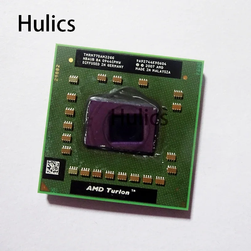 Hulics Used AMD Turion 64 X2 Mobile Technology RM-77 RM 77 RM77 2.3 GHz Dual-Core Dual-Thread CPU Processor TMRM77DAM22GG