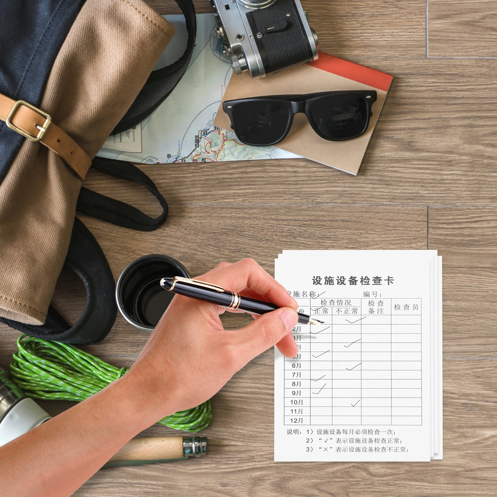 20 مجموعة من علامات بطاقات فحص المعدات، ملصقات تحقق من ورق العبث، سجل السلامة، الاستخدام الصناعي PVC المقاوم للماء