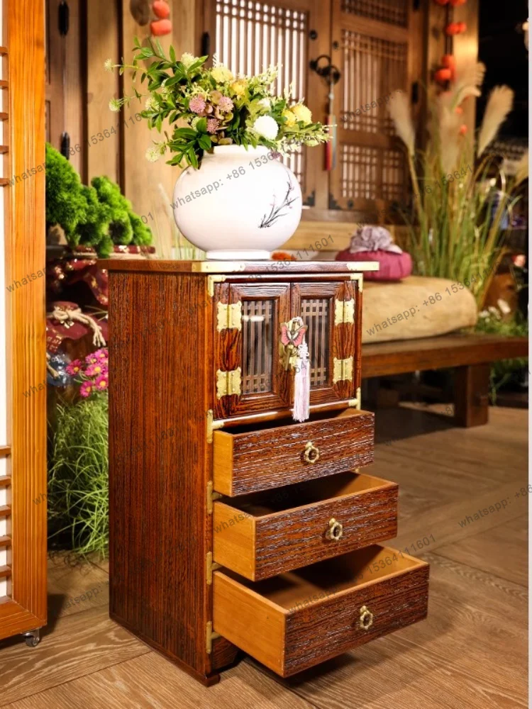 Customizable Folk Characteristics Solid Wood Wutong Chest High-end B & B Hotel Catering Decoration Furniture