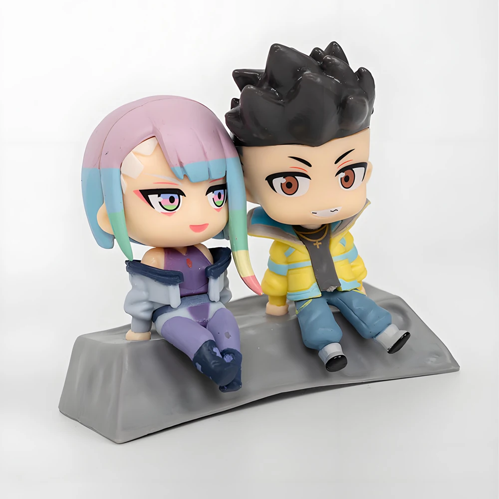 8 cm Cyberpunk Edgerunners Q Version Anime David Martinez Lucyna Kushinada Liebhaber Action Figure Sammlung Modell Spielzeug – Detail 6