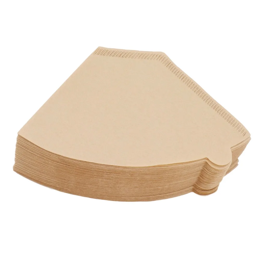 100pcs set 2 to 4 Cup Coffee Filter Paper 100Pcs Pour Over One-Use Coffee Filters #4 Size Drip Coffee Maker