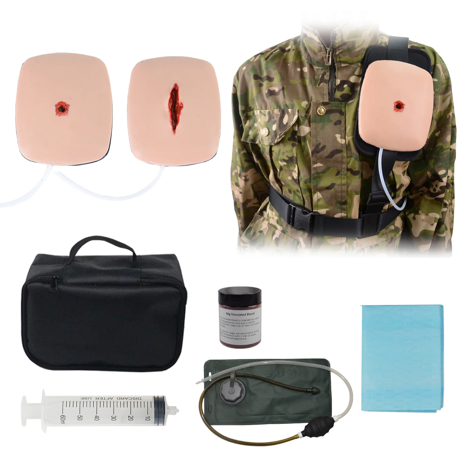

Chest Seal Training Simulator Chest Wound Care Model Practice Kit