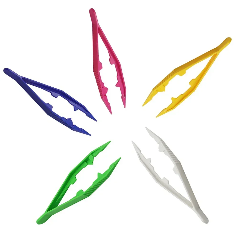 Multifunctional Plastic Clip Tweezers For Crafts Bead Handmade Tool For Children And Adults Easy To Use Assorted Colors