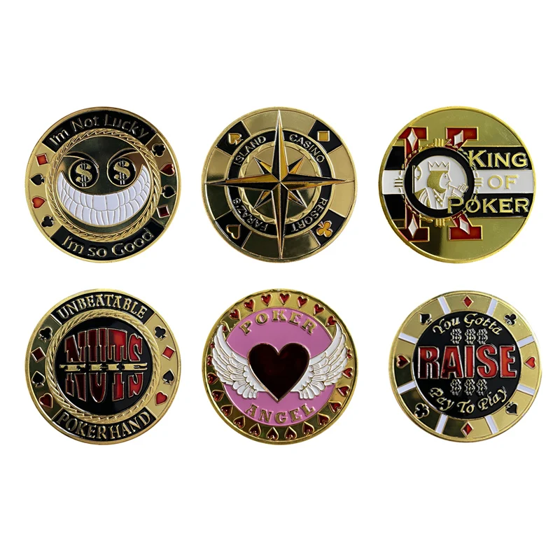 1 PCS Poker Card Guard Protector Poker Card Metal Souvenir Coin Poker Game Hold'em Accessories Chip Casino Coin