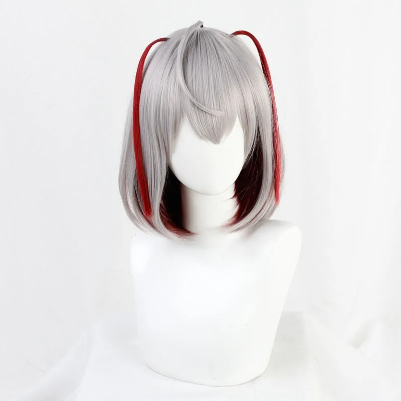 

Arknights 1st Anniversary Limited Operator Cosplay Wig with 3D Red Hair on Top, Realistic Scalp