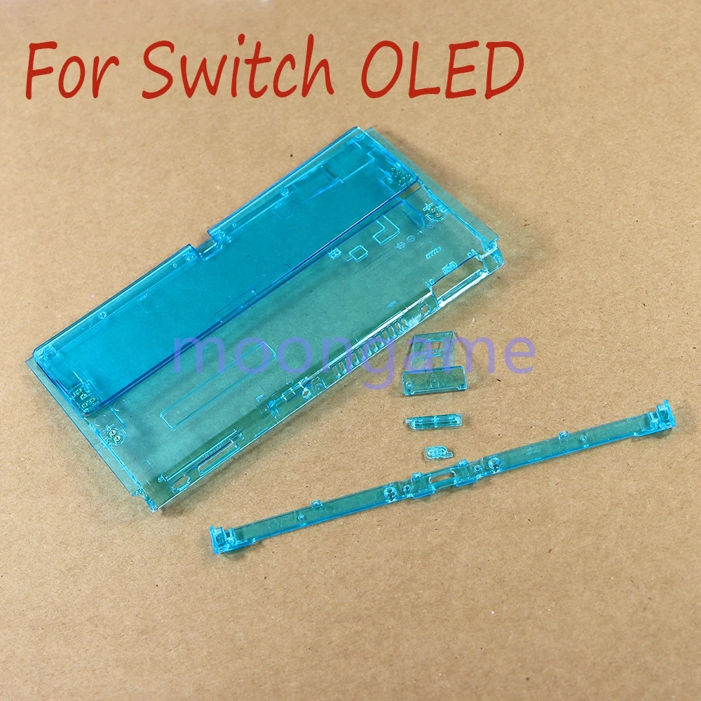 1 مجموعة شفافة المضيف شل غطاء القضية للتبديل OLED ل NS OLED المضيف شل استبدال أجزاء #2