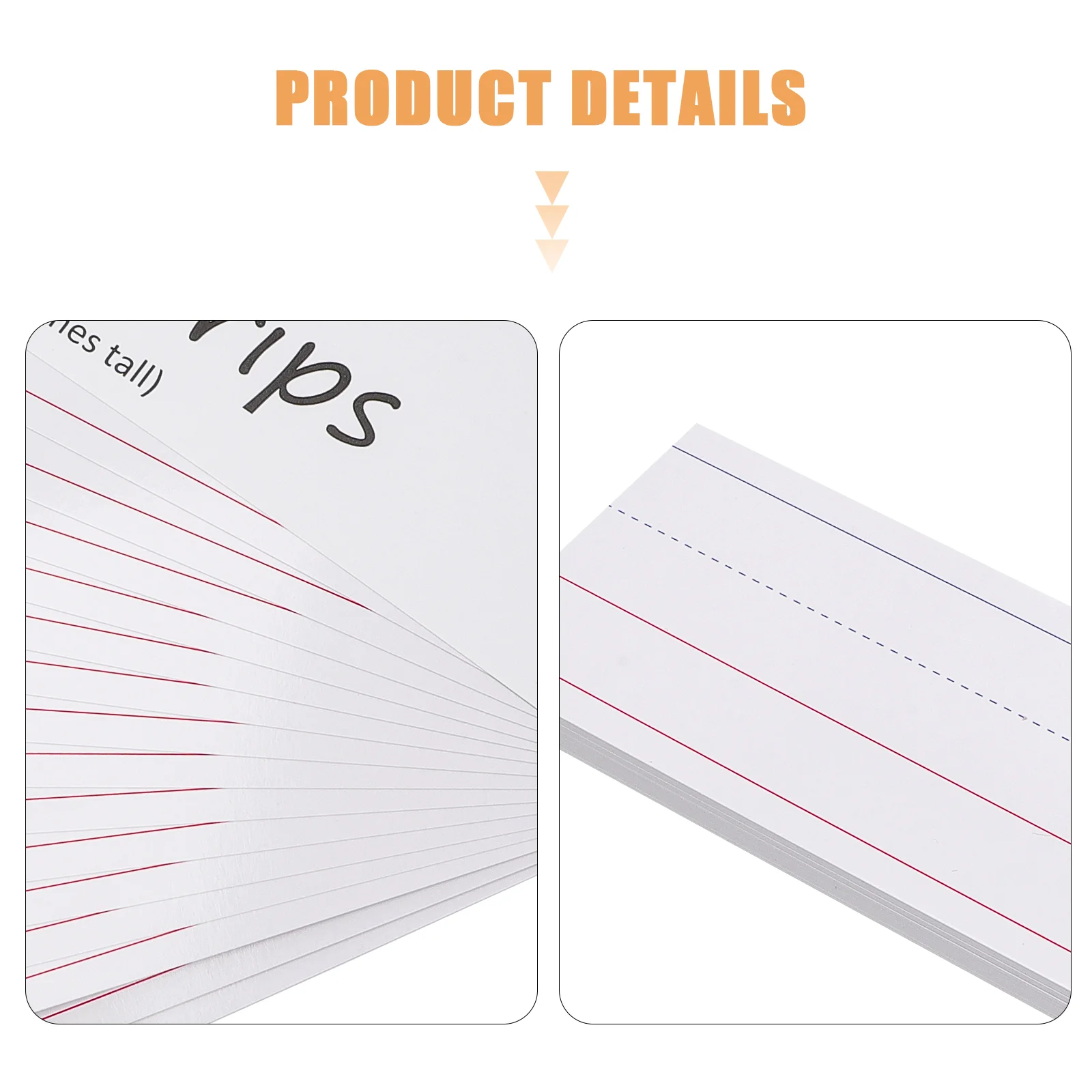 50 Pcs Erasable Sentence Strips Dry-erase Kids Portable Paper Educational Writing Word Child