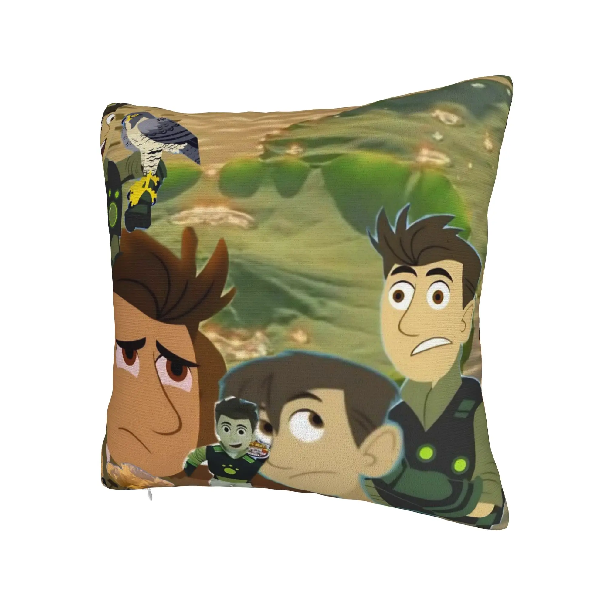 Decorative Pillow Cover Wild Kratts Cartoon Stuff Chair  Pillow Case Cover Zipper Multiple Sizes
