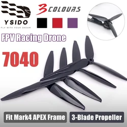4Pcs/Lot 7040 3-Blade Propeller CW CCW for Mark4 7inch APEX Frame RC FPV Freestyle Racing Drone Quadcopter DIY Model Parts